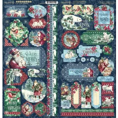 Graphic 45 Matrica Let it Snow / Stickers (2 ív)