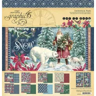   Papírkészlet 12" (30 cm), Let it Snow / Graphic 45 Paper Pad (16 lap)