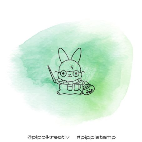 Gumibélyegző , Bunny Potter Halloween/ PIPPI Rubber Stamp (1 db)