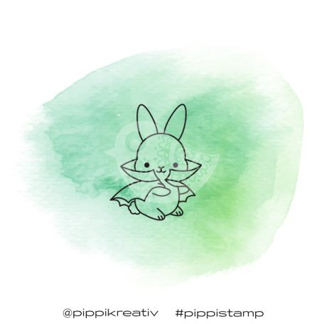 Gumibélyegző , Vamp Bunny Halloween/ PIPPI Rubber Stamp (1 db)