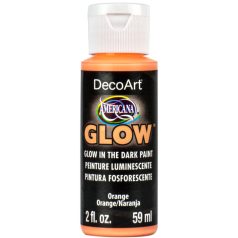   Sötétben világító festék 59 ml, Oragne Glow in the dark/ DecoArt Americana® GLOW (1 db)