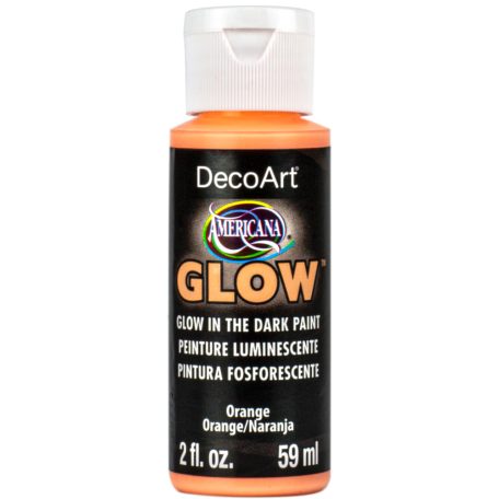 Sötétben világító festék 59 ml, Oragne Glow in the dark/ DecoArt Americana® GLOW (1 db)