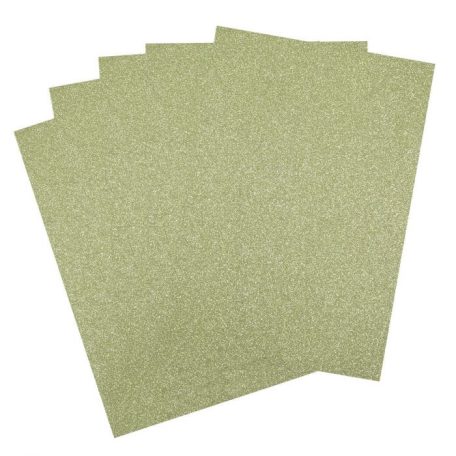 Csillámos karton A4, Light green / Glitter paper (5 ív)