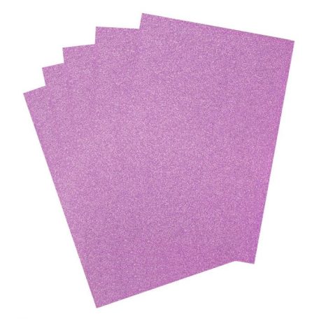 Csillámos karton A4, Pink / Glitter paper (5 ív)