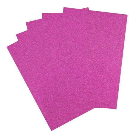 Csillámos karton A4, Light pink / Glitter paper (5 ív)