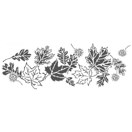 Stencil 16½x6 Inch, Blowing Leaves / TCW Stencil (1 db)