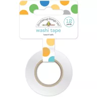  Dekorációs ragasztószalag 15 mm, Beach Balls / Doodlebug Design Washi Tape (1 db)