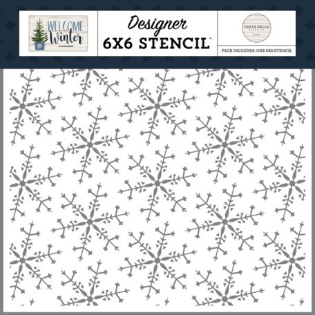Stencil 6" (15 cm), Welcome Winter Wonderland Snowflake/ Echo Park Stencil (1 csomag)
