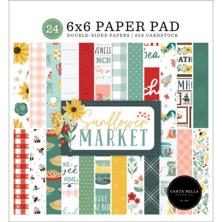 Papírkészlet 6" (15 cm), Sunflower Market / Echo Park Paper Pack (24 lap)