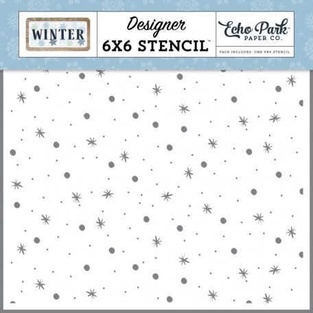 Stencil 6" (15 cm), Winter Sparkling Snow/ Echo Park Stencil (1 csomag)
