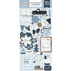 Chipboard , Winter / Echo Park Chipboard Accents  (1 csomag)
