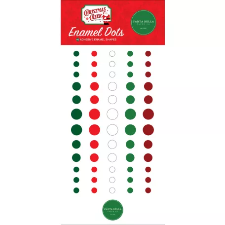Carta Bella Díszítőelem Christmas Cheer / Enamel Dots (1 csomag)
