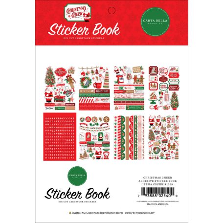 Matrica , Christmas Cheer / Echo Park Sticker Book (16 ív)
