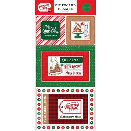 Chipboard , Christmas Cheer / Echo Park Chipboard Frames  (1 csomag)