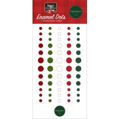   Díszítőelem , Happy Christmas / Echo Park Enamel Dots (1 csomag)