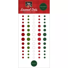   Carta Bella Díszítőelem Happy Christmas / Enamel Dots (1 csomag)