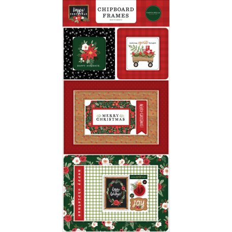 Chipboard , Happy Christmas / Echo Park Chipboard Frames  (1 csomag)