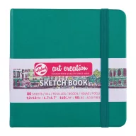  Talens Art Creation Rajz- és Vázlatfüzet 12x12 cm, Forest Green / Sketch Book (80 lap)