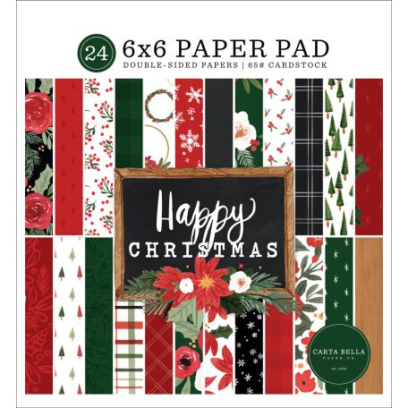 Papírkészlet 6" (15 cm), Happy Christmas / Echo Park Paper Pack (24 lap)