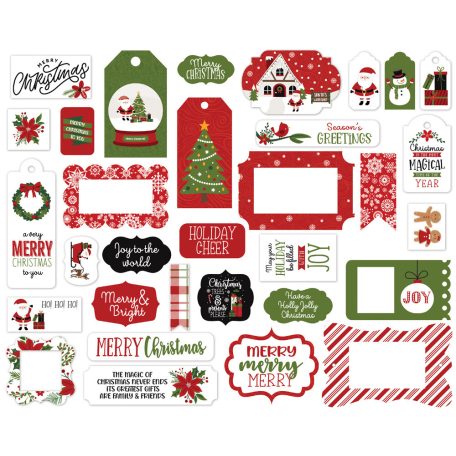Kivágatok , Christmas Magic / Echo Park Frames & Tags (1 csomag)
