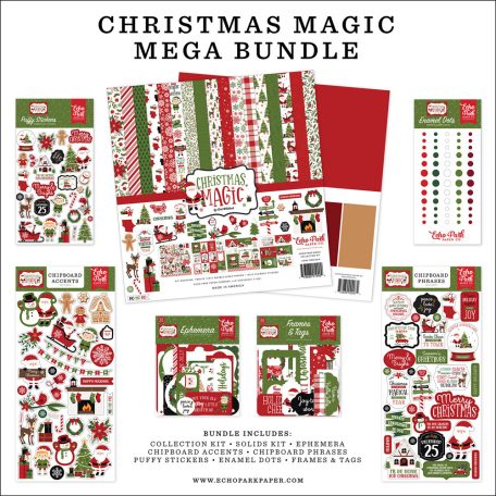 Papírkészlet 12" (30 cm), Christmas Magic / Echo Park Mega Bundle (1 csomag)