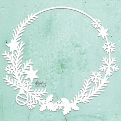   Chipboard 12x12, Decor - Christmas Wreath  / Mintay Chippies (1 ív)