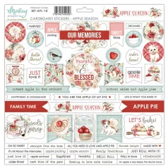   Chipboard 12x12, Chipboard Stickers / Mintay Apple Season (1 ív)