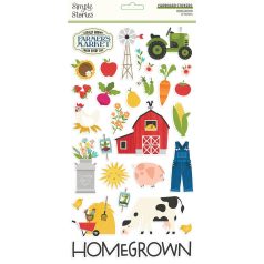   Chipboard , Chipboard Stickers / Simple Stories Homegrown (1 csomag)