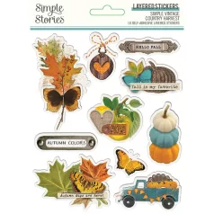   Matrica , Layered Stickers / Simple Stories Vintage Country Harvest (1 ív)