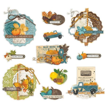Chipboard , Chipboard Clusters / Simple Stories Vintage Country Harvest (1 csomag)