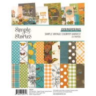   Papírkészlet 6"x8", Paper Pad / Simple Stories Vintage Country Harvest (24 lap)