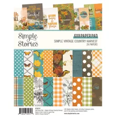   Papírkészlet 6"x8", Paper Pad / Simple Stories Vintage Country Harvest (24 lap)