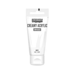   Pentart Krémes akrilfesték selyemfényű - fehér - Creamy Acrylic (60 ml)