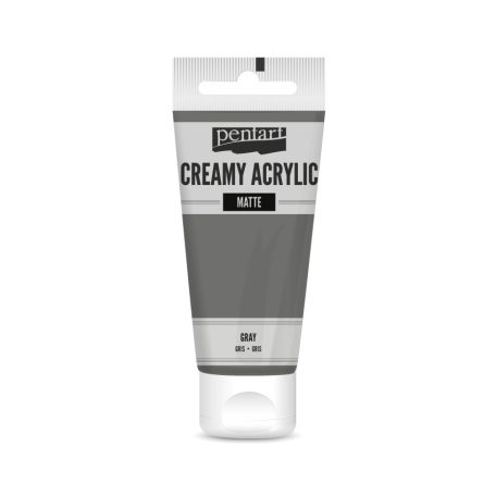 Pentart Krémes akrilfesték matt - szürke - Creamy Acrylic (60 ml)