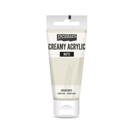 Pentart Krémes akrilfesték matt - krémfehér - Creamy Acrylic (60 ml)