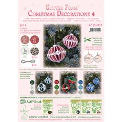   Csillámos Dekorgumi A4, Set 4 / Leane Creatief Christmas Decorations (1 csomag)