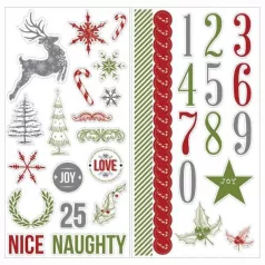   Chipboard 6"X12", Chipboard / Teresa Collins CandyCane Lane (2 ív)