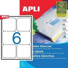 Öntapadós etikett címke A4, White / APLI labels (100 ív)
