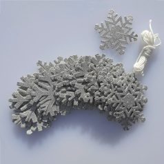 Díszítőelem - hópehely / SC Snowflake Garland (1 csomag)
