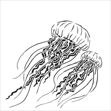 Stencil 12" (30cm), Jellyfish / TCW Stencil (1 db)