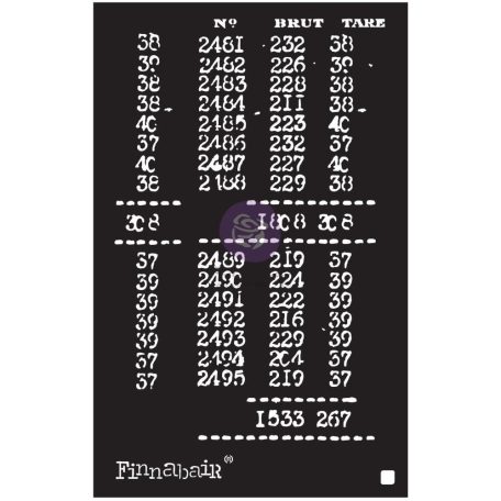 Stencil 6"X9" (15x23cm), Book Of Numbers / Finnabair Stencil (1 db)