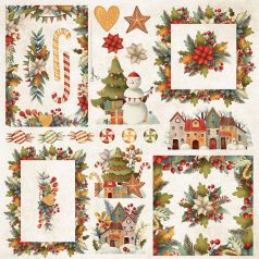   Scrapbook papír 12" (30 cm), Colors of Christmas 8/ Craft&You Paper (1 ív)