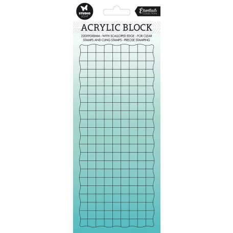 Studio Light Akriltömb (akril blokk) szilikonbélyegzőhöz 220x90mm - Acrylic Stamp Block (1 db)