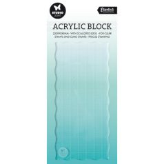   Akril tömb , Stamp block for clear and cling stamps with grid Essentials nr.02 / SL Acrylic stamp block (1 csomag)