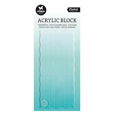 Akril tömb , Stamp block for clear and cling stamps with grid Essentials nr.02 / SL Acrylic stamp block (1 csomag)