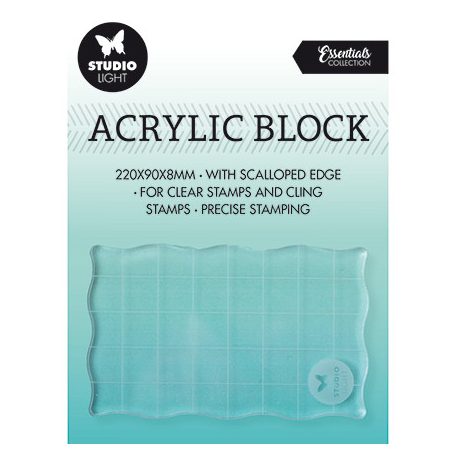 Akril tömb , Stamp block for clear and cling stamps with grid Essentials nr.03 / SL Acrylic stamp block (1 csomag)