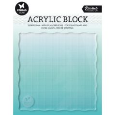   Akril tömb , Stamp block for clear and cling stamps with grid Essentials nr.04 / SL Acrylic stamp block (1 csomag)