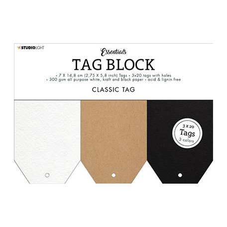 Címke készlet , Classic Essentials nr.01 / SL Tag block (1 csomag)