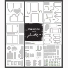   SIZZIX vágósablon, Village Collection Tim Holtz/ Sizzix Thinlits Die (1 csomag)