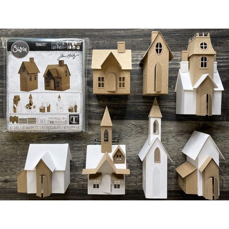 SIZZIX vágósablon, Village Collection Tim Holtz/ Sizzix Thinlits Die (1 csomag)